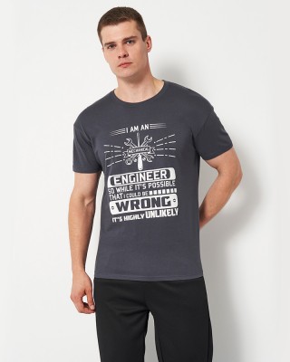 Футболка чоловіча Engineer Wrong графітова - 11380