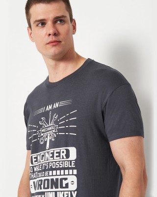 Футболка чоловіча Engineer Wrong графітова - 11380