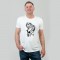 Футболка чоловіча Ведмідь на байку біла - 11500