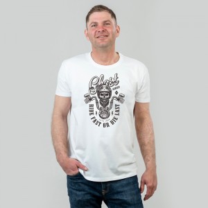 Футболка чоловіча Ghost rider біла - 11500 Футболка чоловіча Ghost rider біла - 11500