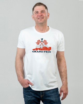 Футболка чоловіча Гран-прі біла - 11500 Футболка чоловіча Гран-прі біла - 11500