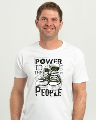 Футболка чоловіча З кедами біла - 11500