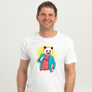 Футболка чоловіча Panda man біла - 11500 Футболка чоловіча Panda man біла - 11500