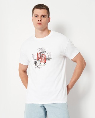 Футболка чоловіча З червоними кедами біла - 11500