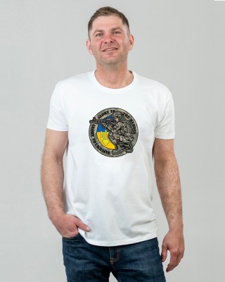 Футболка чоловіча Glory to the heroes ukraine біла - 11500 Футболка чоловіча Glory to the heroes ukraine біла - 11500