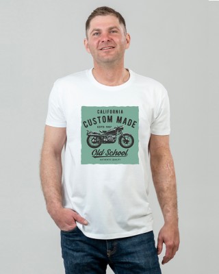 Футболка чоловіча Old school біла - 11500 Футболка чоловіча Old school біла - 11500
