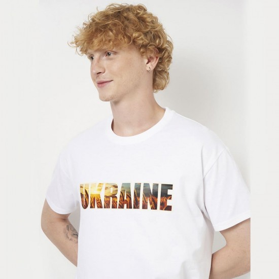 Футболка чоловіча Ukraine Вечір біла - DTF11500 Футболка чоловіча Ukraine Вечір біла - DTF11500