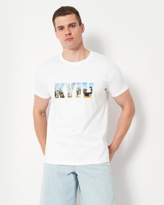 Футболка чоловіча Kyiv колаж біла - DTF11500 Футболка чоловіча Kyiv колаж біла - DTF11500