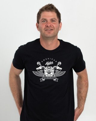 Футболка чоловіча American rider чорна - 11500