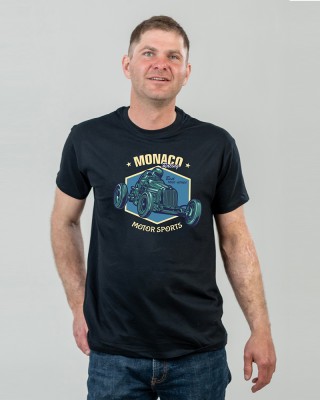 Футболка чоловіча Мотоспорт Монако чорна - 11500