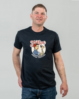 Футболка чоловіча Тату-майстер чорна - 11500