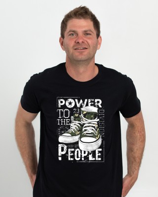 Футболка чоловіча З кедами чорна - 11500