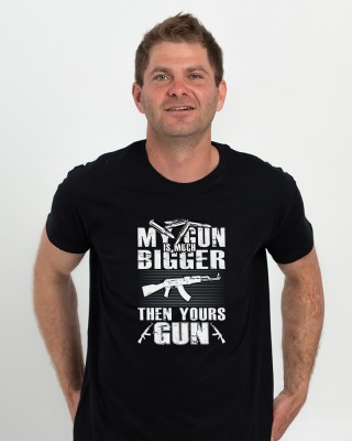Футболка чоловіча My gun is bigger чорна - 11500