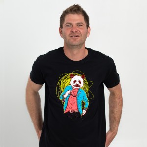 Футболка чоловіча Panda man чорна - 11500 Футболка чоловіча Panda man чорна - 11500