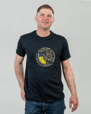 Футболка чоловіча Glory to the heroes ukraine чорна - 11500 Футболка чоловіча Glory to the heroes ukraine чорна - 11500