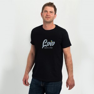 Футболка чоловіча Місто-герой Львів чорна - DTF11500 Футболка чоловіча Місто-герой Львів чорна - DTF11500