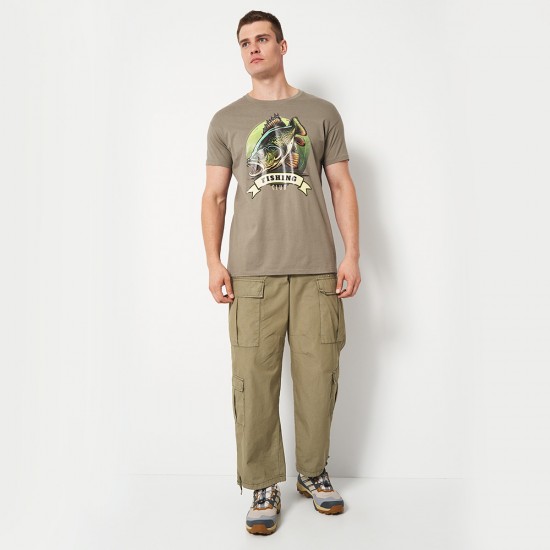 Футболка чоловіча Fish хакі - 11500