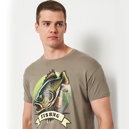 Футболка чоловіча Fish хакі - 11500