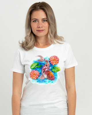 Футболка жіноча З рибкою біла - 11502