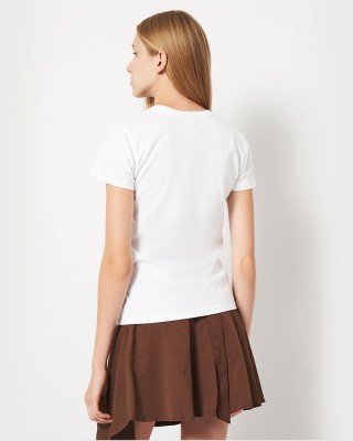 Футболка жіноча Птах на гілці біла - DTF11502 Футболка жіноча Птах на гілці біла - DTF11502