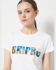 Футболка жіноча Dnipro колаж біла - DTF11502 Футболка жіноча Dnipro колаж біла - DTF11502