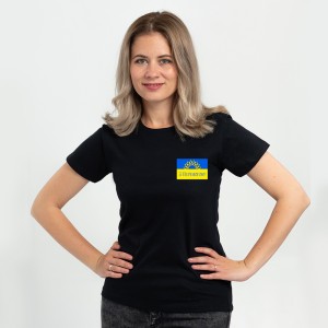 Футболка жіноча Соняшник з перемогою чорна - 11502 Футболка жіноча Соняшник з перемогою чорна - 11502