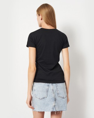 Футболка жіноча Лелека чорна - DTF11502