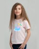 Футболка дитяча З ламою блакитною блідо-рожева - 11970