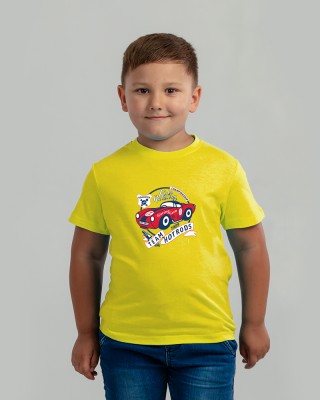 Футболка дитяча З машинкою жовта - 11970