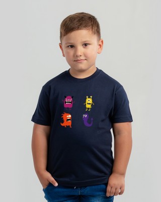 Футболка дитяча З монстрами кобальт - 11970