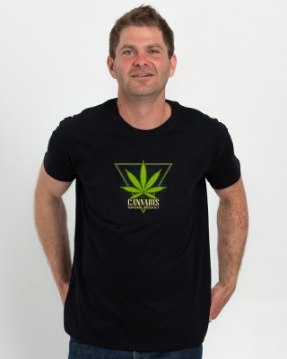 Футболка чоловіча Cannabis natural product чорна - DTF11500 Футболка чоловіча Cannabis natural product чорна - DTF11500