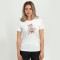 Футболка жіноча Кошеня-янголятко біла - DTF11502