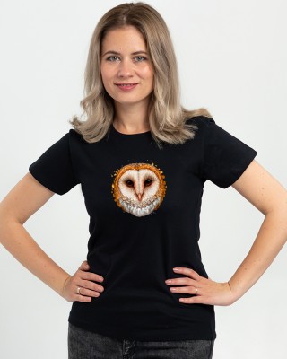 Футболка жіноча Сова чорна - DTF11502