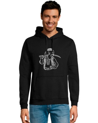 Худі з принтом Козак з шаблею чорний - 47101312/161(SOLS) Худі з принтом Козак з шаблею чорний - 47101312/161(SOLS)