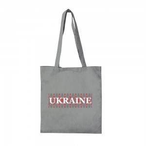 Шопер з довгими ручками Вишиванка орнамент Ukraine сірий Шопер з довгими ручками Вишиванка орнамент Ukraine сірий