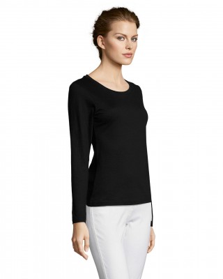 Лонгслів Majestic насичений чорний - 11425309(SOLS)