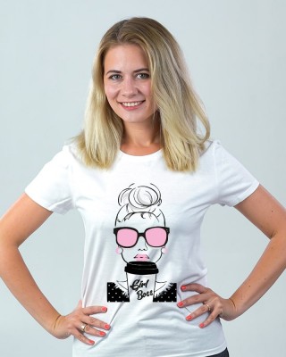 Футболка Girl Boss біла - DTF11502102/262 Футболка Girl Boss біла - DTF11502102/262