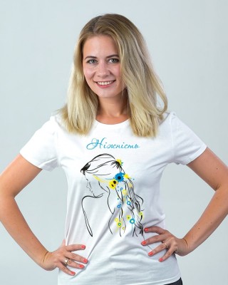 Футболка Ніжність біла - DTF11502102/268 Футболка Ніжність біла - DTF11502102/268