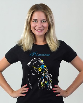 Футболка Ніжність чорна - DTF11502309/268 Футболка Ніжність чорна - DTF11502309/268