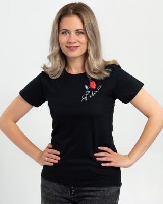 Футболка Я Квітка чорна - DTF11502309/272 Футболка Я Квітка чорна - DTF11502309/272