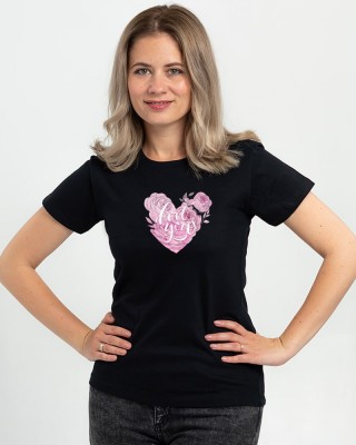 Футболка Love you чорна - DTF11502309/274 Футболка Love you чорна - DTF11502309/274