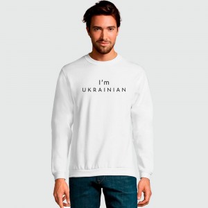 Світшот з принтом I'm Ukrainian білий - DTF01168102/138(SOLS) Світшот з принтом I'm Ukrainian білий - DTF01168102/138(SOLS)