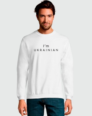 Світшот з принтом I'm Ukrainian білий - DTF01168102/138(SOLS) Світшот з принтом I'm Ukrainian білий - DTF01168102/138(SOLS)
