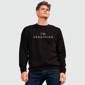 Світшот з принтом I'm Ukrainian чорний - DTF01168312/138(SOLS) Світшот з принтом I'm Ukrainian чорний - DTF01168312/138(SOLS)