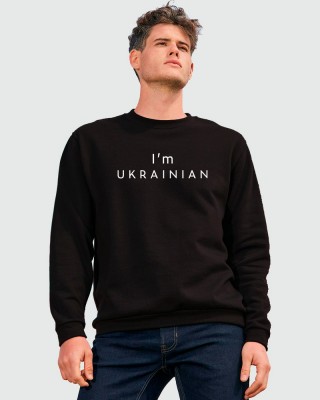 Світшот з принтом I'm Ukrainian чорний - DTF01168312/138(SOLS) Світшот з принтом I'm Ukrainian чорний - DTF01168312/138(SOLS)