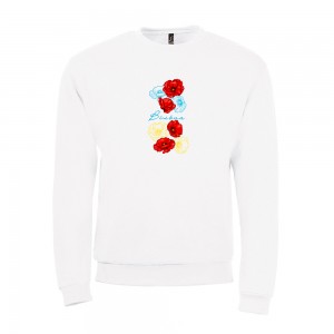 Світшот з принтом Вільна з квітами білий - 01168102/146(SOLS) Світшот з принтом Вільна з квітами білий - 01168102/146(SOLS)