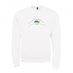 Світшот з принтом Карта України та руки білий - 01168102/150(SOLS) Світшот з принтом Карта України та руки білий - 01168102/150(SOLS)