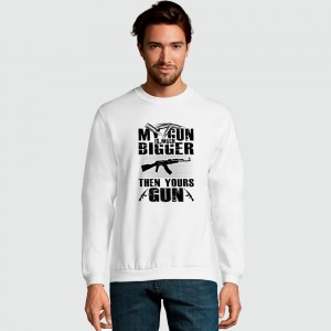 Світшот з принтом My gun is bigger білий - 01168102/172(SOLS) Світшот з принтом My gun is bigger білий - 01168102/172(SOLS)