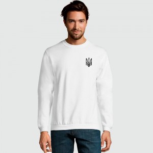 Світшот з принтом Чорний тризуб на серці білий - 01168102/259BH(SOLS) Світшот з принтом Чорний тризуб на серці білий - 01168102/259BH(SOLS)