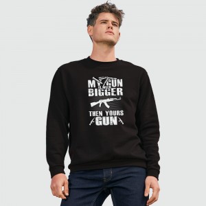 Світшот з принтом My gun is bigger чорний - 01168312/172(SOLS) Світшот з принтом My gun is bigger чорний - 01168312/172(SOLS)